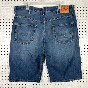 Levi's 569 Jean Blue Denim Shorts Size 38 Jorts Classic Vintage Cotton Baggy Y2K